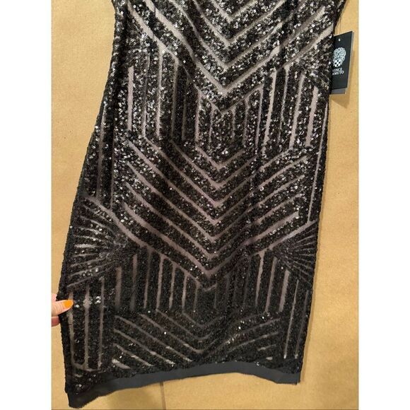 NWT Vince Camuto Black Sequin Dress - Picture 3 of 10